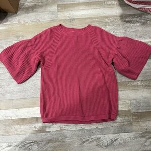 LOFT Outlet magenta pink knit pullover sweater.In excellent condition!Crew neck.